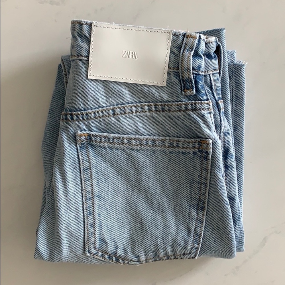 Zara High Rise Straight Leg Denim